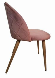 Chair, Pink Velvet With Blonde Legs