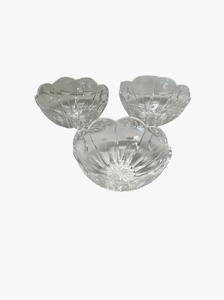 Set x3 Marquis by Waterford Crystal Bowls 3"x5.5"