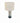 Clear Seeded Glass Table Lamp w/ Drum Shade 22"ht