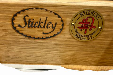 Stickley Oak Mission Collection Rolling File Cabinet, H. 22 in. x W. 21.5 in.
