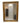 Large rectangular beveled mirror in ornate gold frame, 47.5" h x 37" w