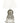 White ceramic Buddha lamp w/ white shade, 31.25" h x 13" w x 8.5" d