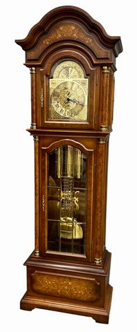Kieniger German Grandfather Clock, H. 88 in. x W. 28 in. x D. 14 in.