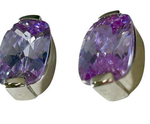 Pair Pink Tourmaline Pierced Earrings