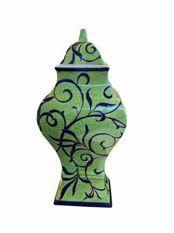 Lime Green Ginger Jar 16ht