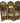 3-panel folding beveled mirror in ornate goldleaf frame, 43" h, 36" w, 1.25" d