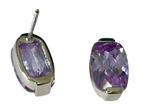 Pair Pink Tourmaline Pierced Earrings