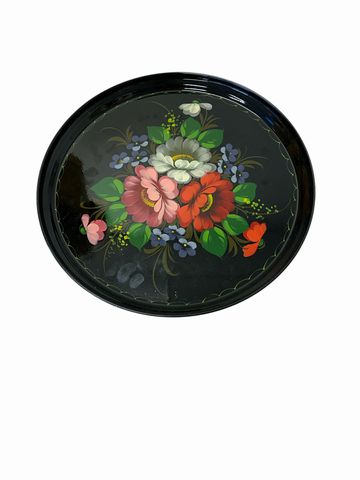 Russian Hand Painted Tray 13"rd