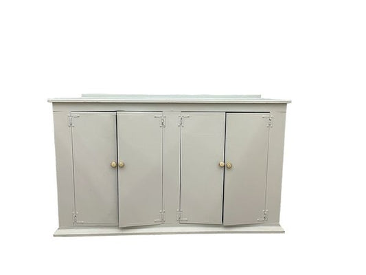 Vintage 2-door Wood Cabinet, 61x23x36"