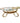 Oval Old Gold Metal/Glass Coffee Table18"h x 48"l x 30"w