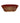 Red w Gold Toile Oblong PLanter 8"h x 8"w x 21"l
