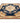 Hand-knotted French Aubusson wool area rug w/ floral medallion on navy blue, 13'