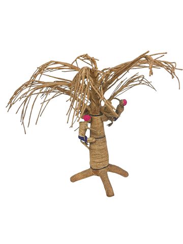 Indian Coconut Husk Tree w/3 Climbers 16x18"