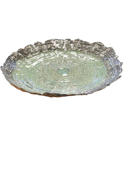 Turquoise and Silver Platter 15"D