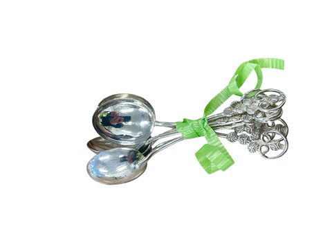 Set Of 6 Silver Miniature Tea Spoons 4'