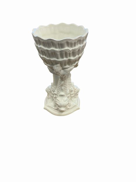 Spanish Porcelain Dolphin Planter 13"Hx8"W