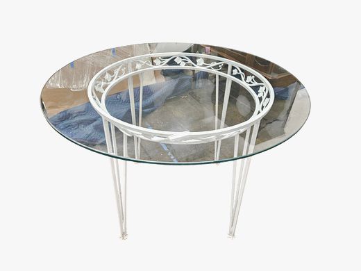 Vintage Woodard Wrought Iron Round Dining Table29"h x 42"Dia