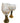 Pair Handthrown/Signed Pottery/Glass Beachy Wine Glasses 9 X 5" approx