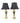 Pair of Empire-style brass urn table lamps, 31H.