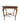 Mahogany side table w/cabriole legs, claw feet, x-shaped cross stretcher base