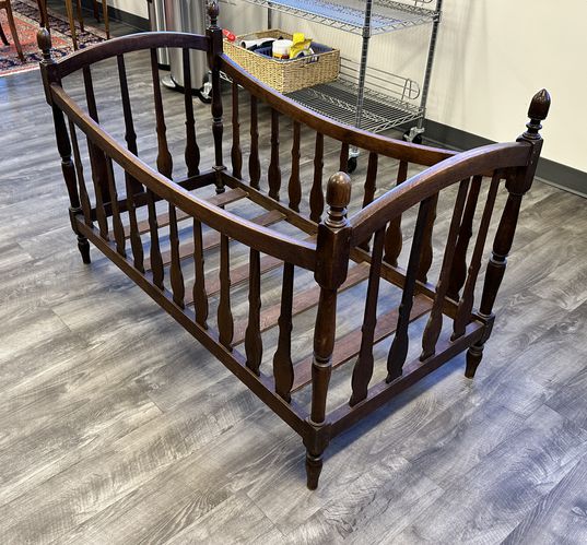 ANTIQUE French toddler bed, DECORATIVE ONLY, 18x25x32"H