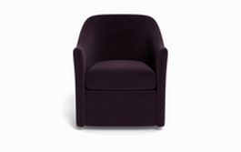 Savona Swivel accent chair,aubergine,29.5"x29.75"x33.5"H