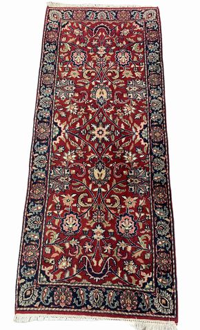 Vintage Persian Kashan hand-knotted runner, 6' x 29.5