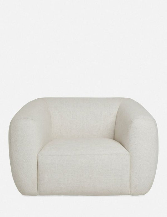 *NEW* HARLOW swivel chair, ivory, 44" W x 37" D x 29" H