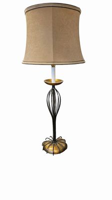 Tall Two Metals Contemporary Table Lamp 35"