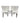 4 Contemporary White Velvet Upholstered & Nailhead Dining Chairs, H. 36.5 in.