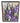 Needlepoint iris in wood frame, 14.5" h x 11.75"