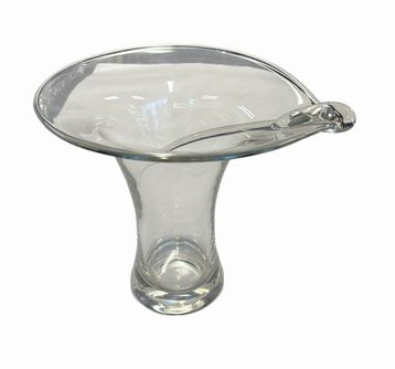 Rosenthal swirl crystal glass vase, 9.25" h