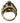10K Vintage Thailand Multi Gemstone Princess Dome Ring, 6 in., 13g