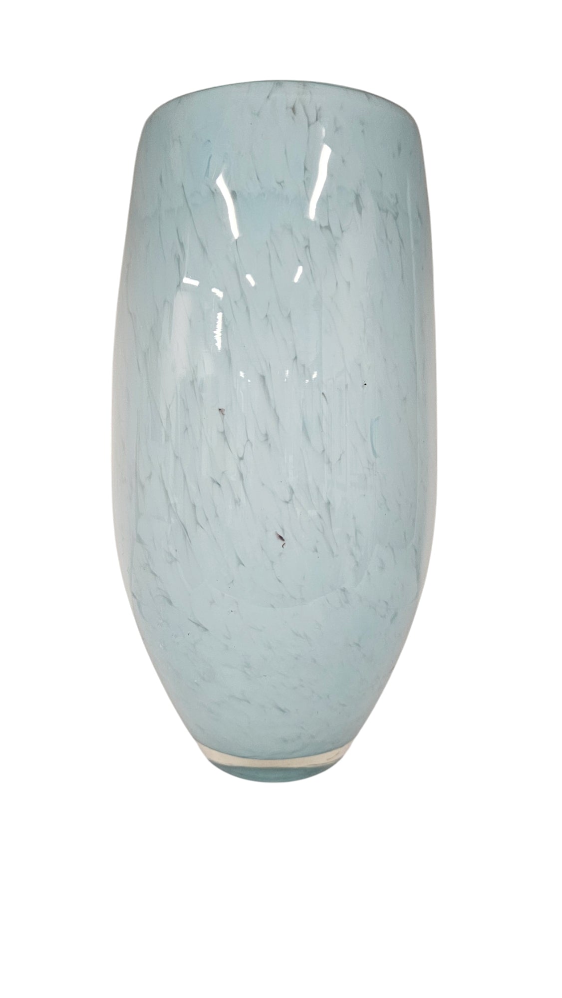 Aqua Glass Vase 7"Dia.x12"H