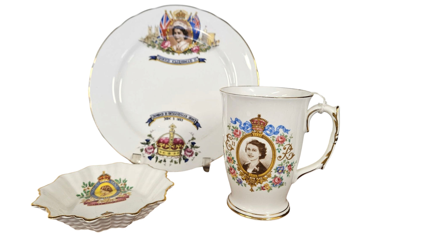 3 Piece Tea  Set, 1953 Queen Elizabeth's Coronation, Royal Albert China