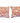 Pair of peach & cream tile embroidered pillows, 16x16