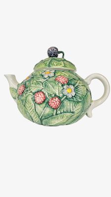 Vintage Raspberry Crabtree&Evelyn English Teapot 7"HX10"W