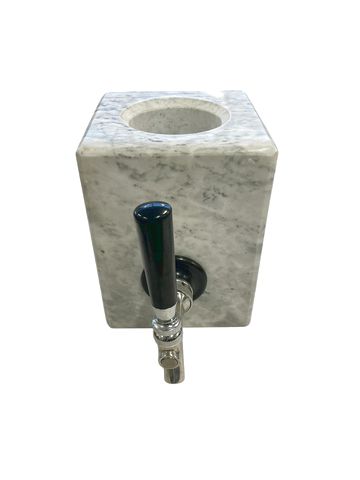 Marble liquor dispenser, 5.5x9x7.5