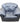Modern navy blue leather chair-and-a-half, 32H. 44W. 36D.