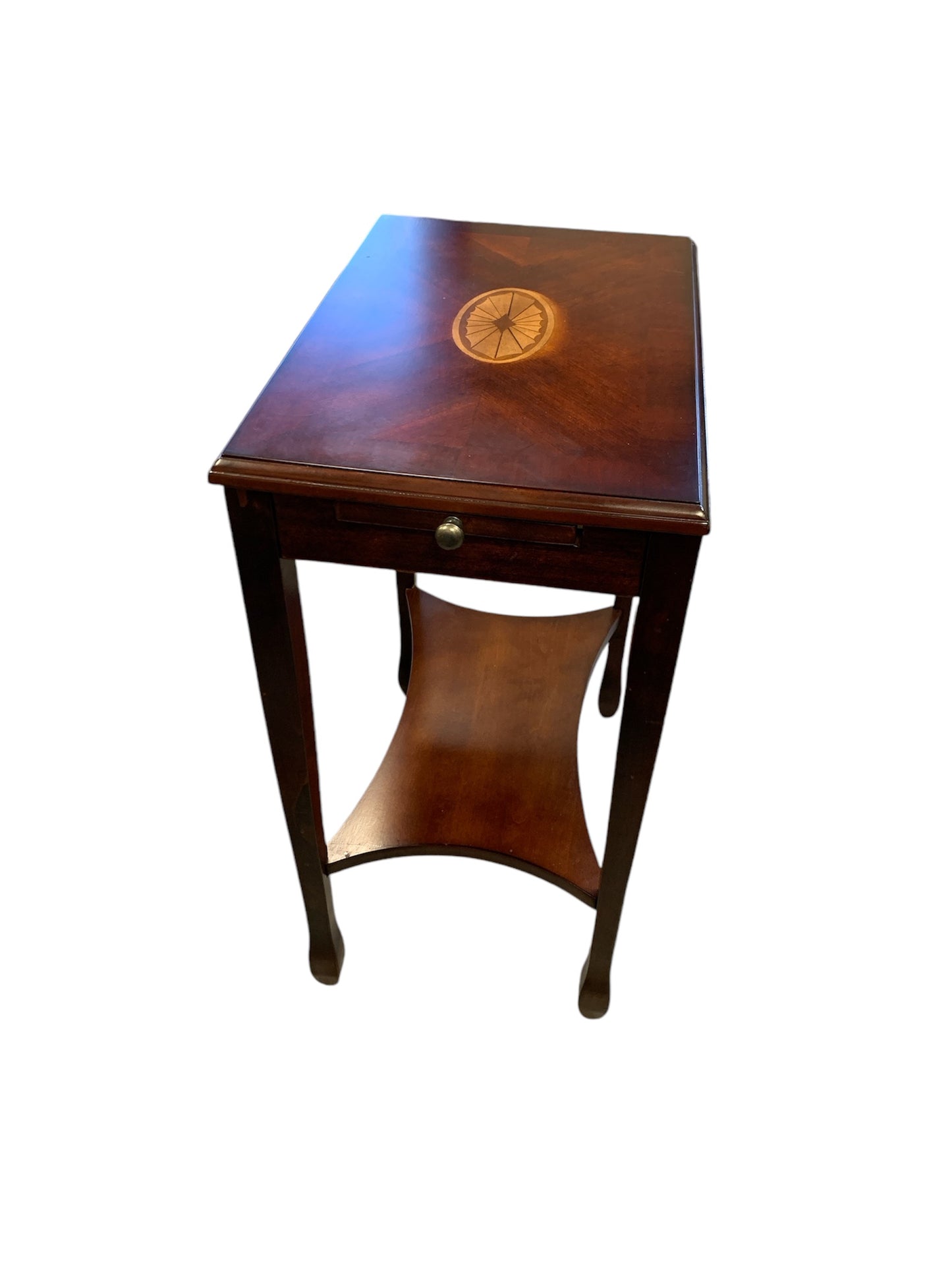 Pr. of Butler Specialty Co. Plantation cherry side tables, 12x18x26" h