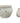 Belleek "Kylemore" planter (5.25" h, 7" diam.) + small Belleek embossed vase (4.