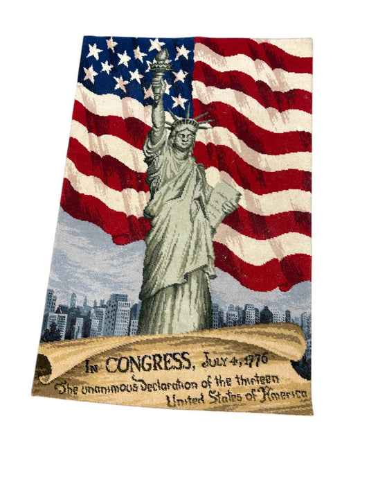 Vintage National Heirloom Wall Rug of Liberty, 36" w x 54.5" l