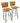 Pair of Wood Slat Bar Stool, H. 40.5 in. x W. 17.25 in. x D. 16 in.
