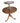 Vintage 2-tier walnut piecrust pedestal table, 32.25" h, 23.5" diam.