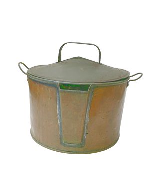 Antique Copper Kettle 10"x12"