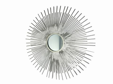 Silver Spindle Wall Mirror 24"rd