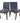 Set 6 Contemporary Grey Tweed Upholstered Dining Chairs, H. 34 in.