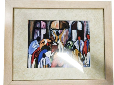Orig. Framed Painting, Known K. Henders,"Friday Night Prayer" 13"h x 16"w