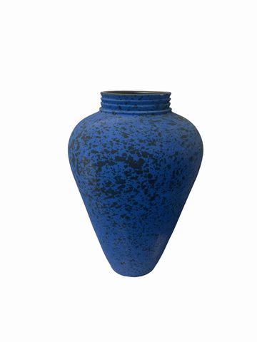 Blue/black pottery vase, 13"H