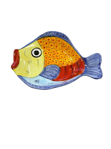 Desuir for Vietri, Italy, Fun Fish Server 4h x 17l x12w"
